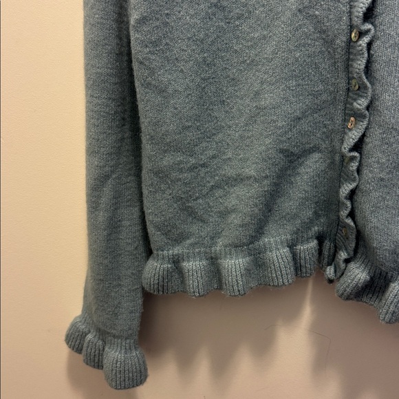 ZARA | Ruffle Sleeve Cardigan - Picture 4 of 7